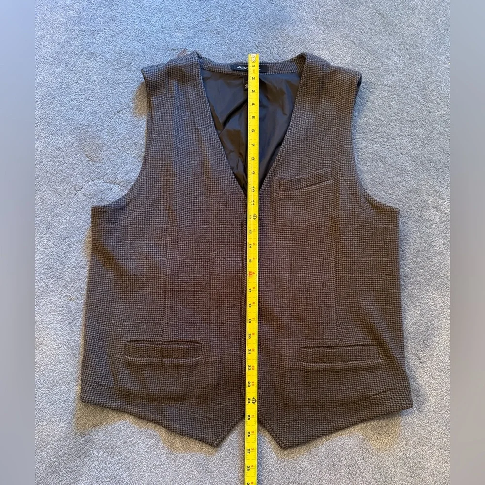 Y2K AXIST Men's Black Houndstooth Vest XL - Picture 4 of 10